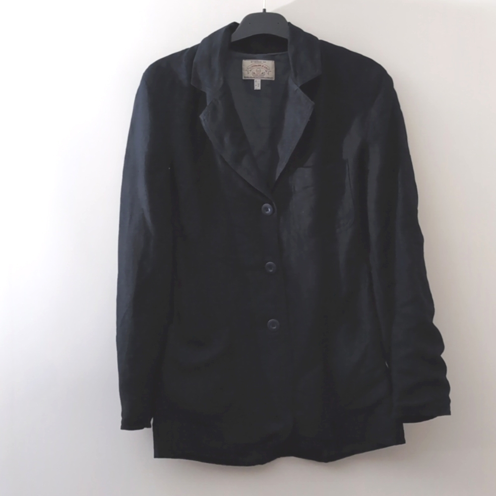 Vintage Armani jeans linen blend blazer jacket made in Italy size 6